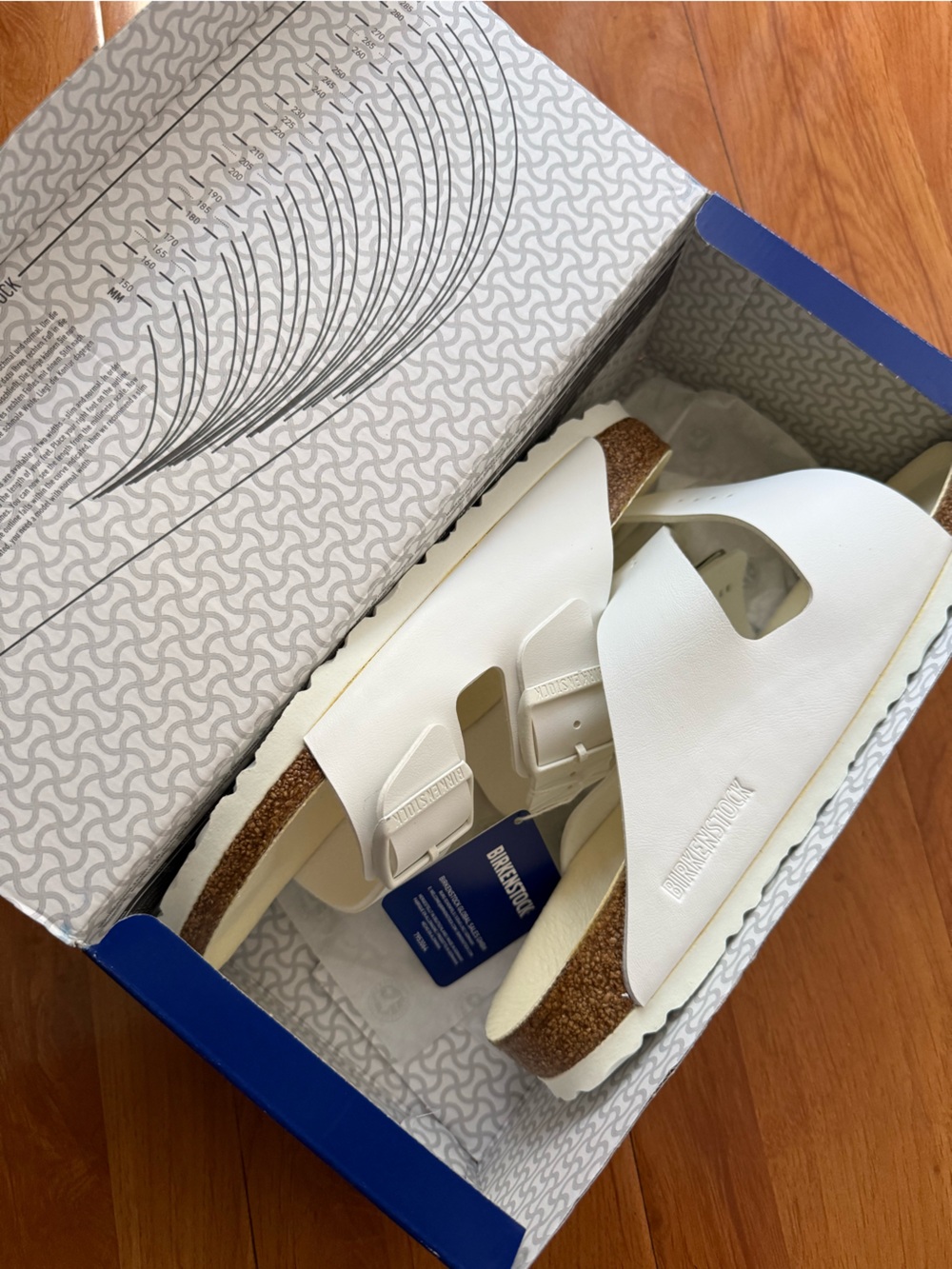 Birkenstock White Arizona Cork-Trim Sandals - 38